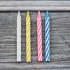 New Product 288 Pieces Colorful Threaded Small Candles Mixed Color Striped Party Decoration Boxed Candles Without Base