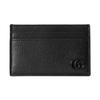 GG Marmont Leather Card Holder Regular Men's Black (Unisex) Card Holders 657588 1T56F 1000