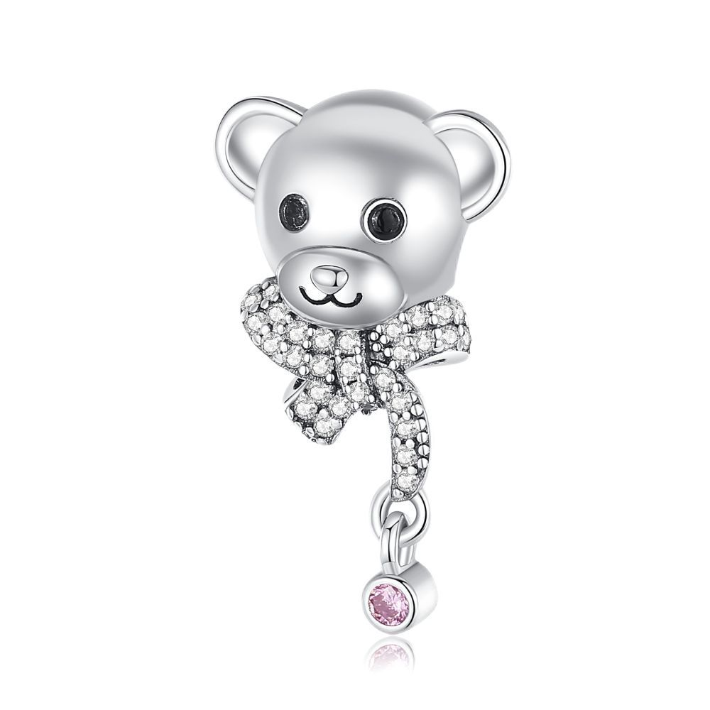 S925 Silver Cute Monkey And Puppy Beaded DIY Handmade Jewelry Accessories Animal Theme Fashion Beading Craft Supplies