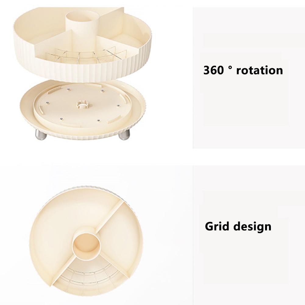 Вращающийся на 360° держатель для кистей для макияжа, настольный ящик для хранения, роскошный органайзер для макияжа, помады, контейнер для макияжа, органайзер для туалетного столика