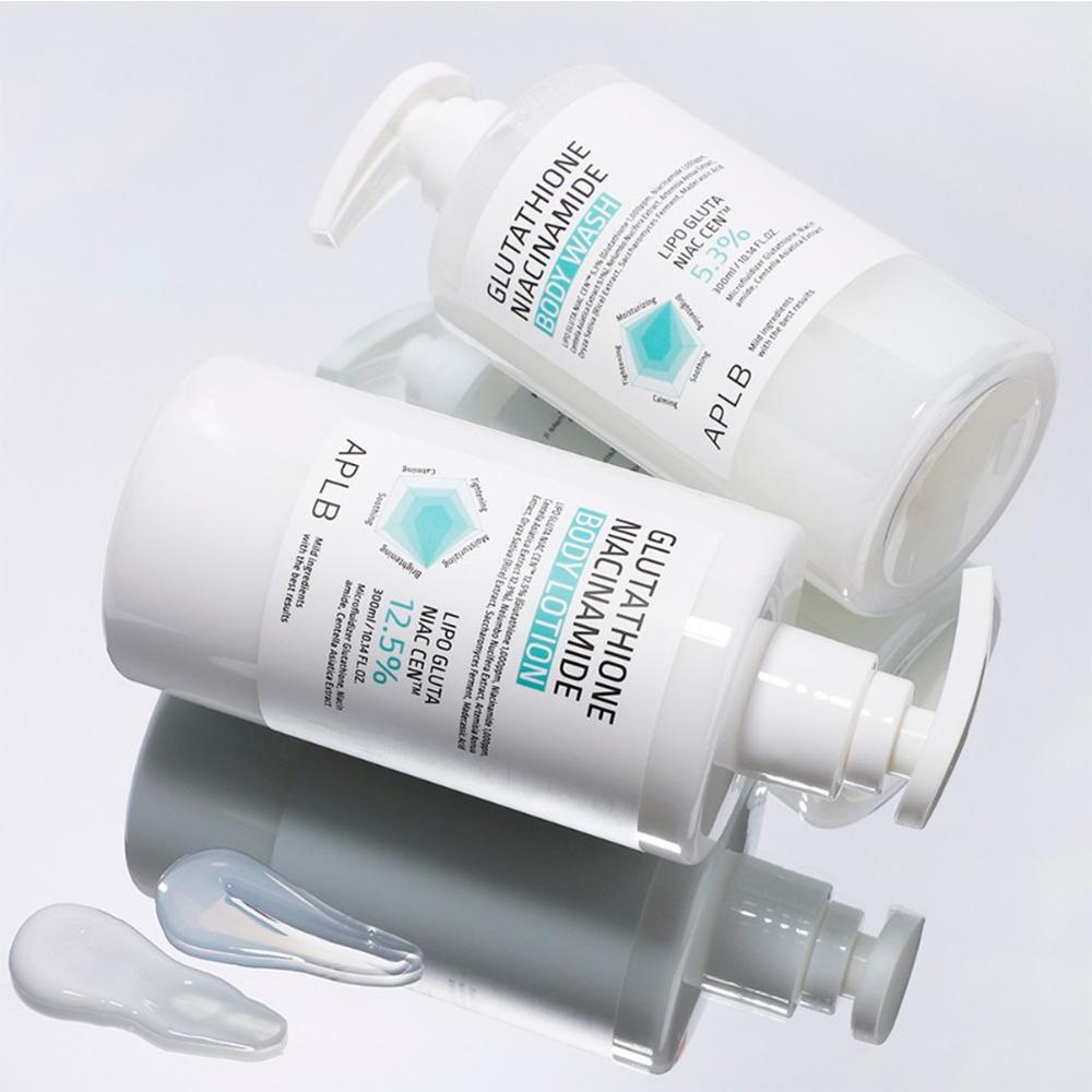 APLB Набор для ухода за телом с глутатионом и ниацинамидом: Гель для тела + лосьон для тела в сочетании с комплексом Centella 3X