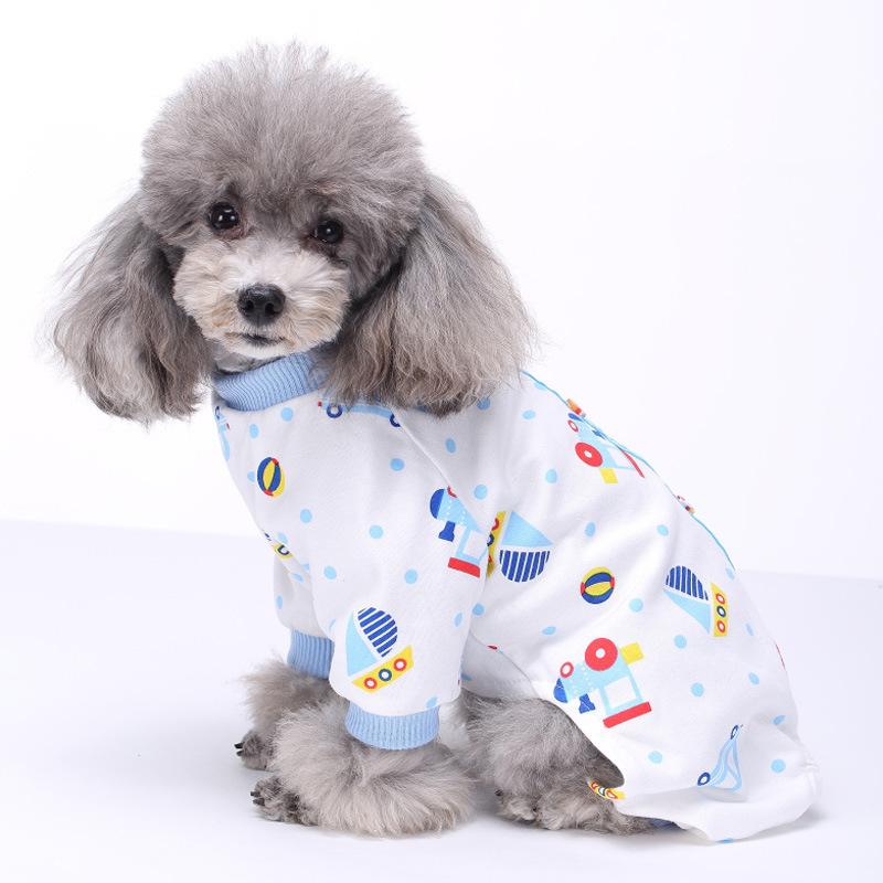 Pet Supplies Dog Four-legged Clothes Autumn and Winter Casual Comfortable and Breathable Home Pet Cotton Clothes