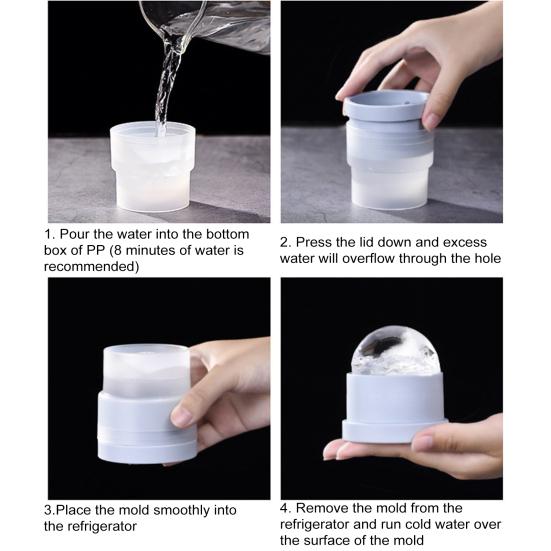 Штабелируемый аппарат для приготовления льда без запаха с большим сферическим поддоном для кубиков льда с водой