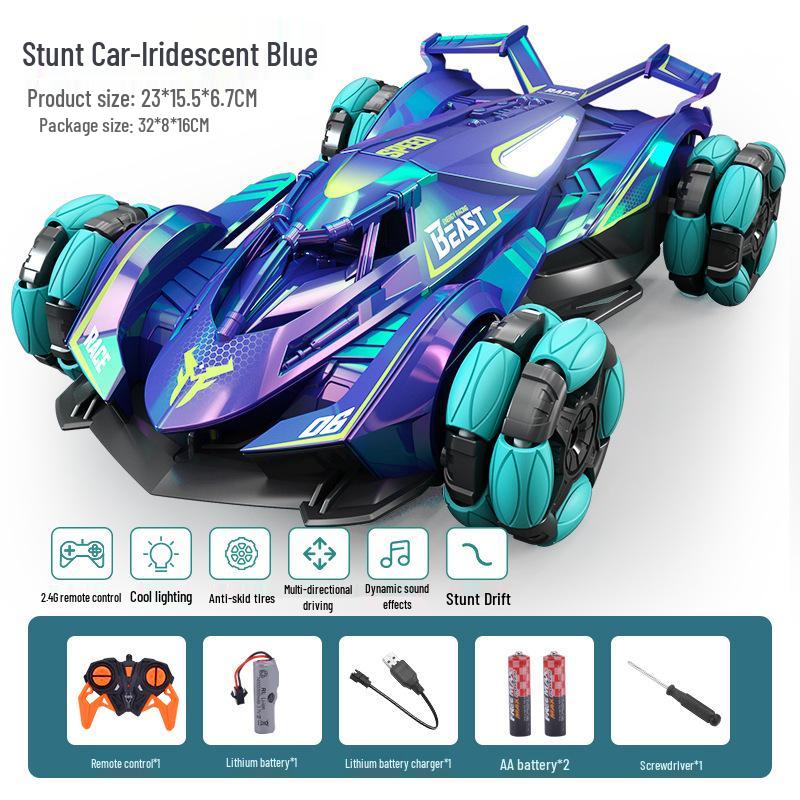 Remote Control 2.4G Gesture-Sensing Drift RC Car, Four-Wheel Drive, Rechargeable Stunt Toy for Kids.