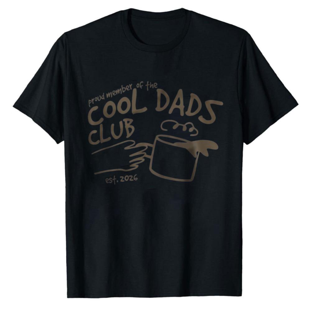 Cool Dads Club Tshirt New Dad Est 2026 Gift Tee Fathers Day Vintage Coffee Dad Shirt Retro Fatherhood Gift Funny Husband Tops