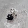 Y2K винтажный черный брелок в форме сердца, металлический брелок для ключей от автомобиля, сумка, подвеска, рюкзак, подвесное украшение, подарки для пары