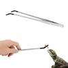 Рептилии Кормовые щипцы Зажим Длинные Нескользящие Покрытые Нержавеющая сталь для Безопасного обращения с кормом для питомцев