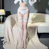 3D Тонкие Королевская Сестра Красные Подтяжки Высокие Чулки Чистое Желание Цельный Кружевной Сексуальный Черный Шелковый Секс Подтяжки Чулки