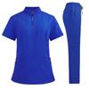 1 Set Surgical Uniforms Short-sleeved Nursing Tunic Suit Beauty Salon Medical Doctor Trousers Sets Woman Scrub Set Top-Pants