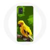 Case for Samsung Galaxy A71 Yellow Parakeet Birds Green Background