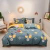 Cotton 4-piece Set Thickened Brushed Fresh Cotton Bed Sheet Quilt Cover Hats Models Dormitory 3-piece Set