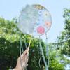 Dancing Fan - Handmade Embroidered Tassel Ribbon Round Fan for Hanfu & Children's Dance
