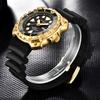 Модные мужские часы, лучший бренд, роскошные спортивные часы с большим циферблатом для мужчин, водонепроницаемые светящиеся часы, кварцевые часы с датой