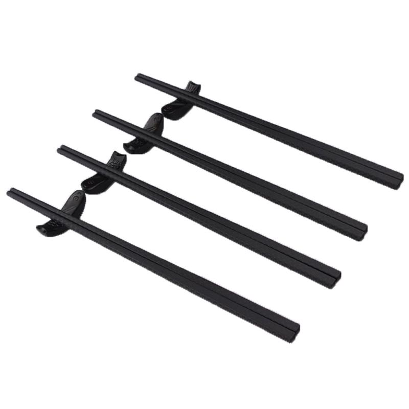 1Pair Black Bamboo Chopsticks Healthy Chinese Chopsticks Reusable Sushi Gift