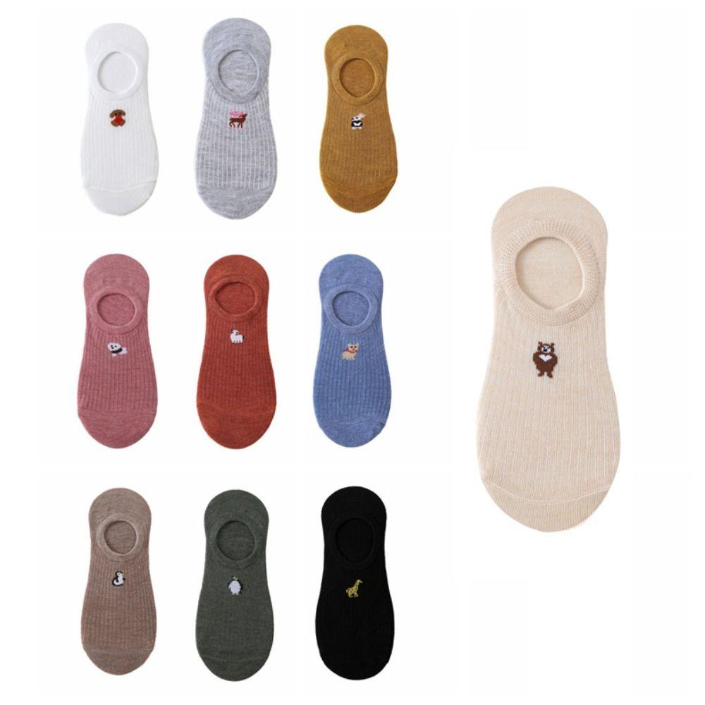 10Pairs Cartoon Sweet Short Socks Animal Invisible Ankle Socks Cute Thin Boat Socks  Streetwear