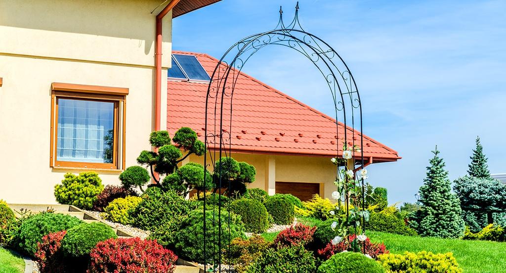 KADAX Pergola Ogrodowa metalowa Łuk Na Kwiaty Róże Do Róż Pnącz 281 cm Podpora