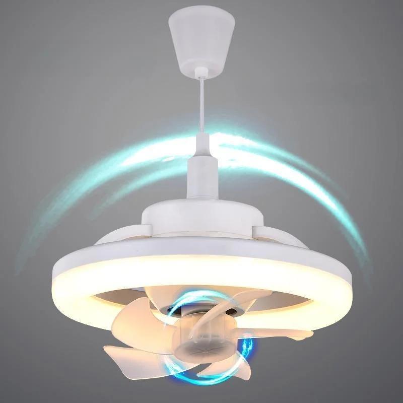 Потолочный вентилятор с вращением на 360° Летний светильник E27 Умный вентилятор с пультом дистанционного управления Светодиодный светильник-вентилятор для гостиной