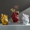 1pc, Heart Vase, Vases For Flowers Creative Heart-Shaped Sculpture ,Customized Vase, Heart-Shaped Art Resin Vase Desktop Home De