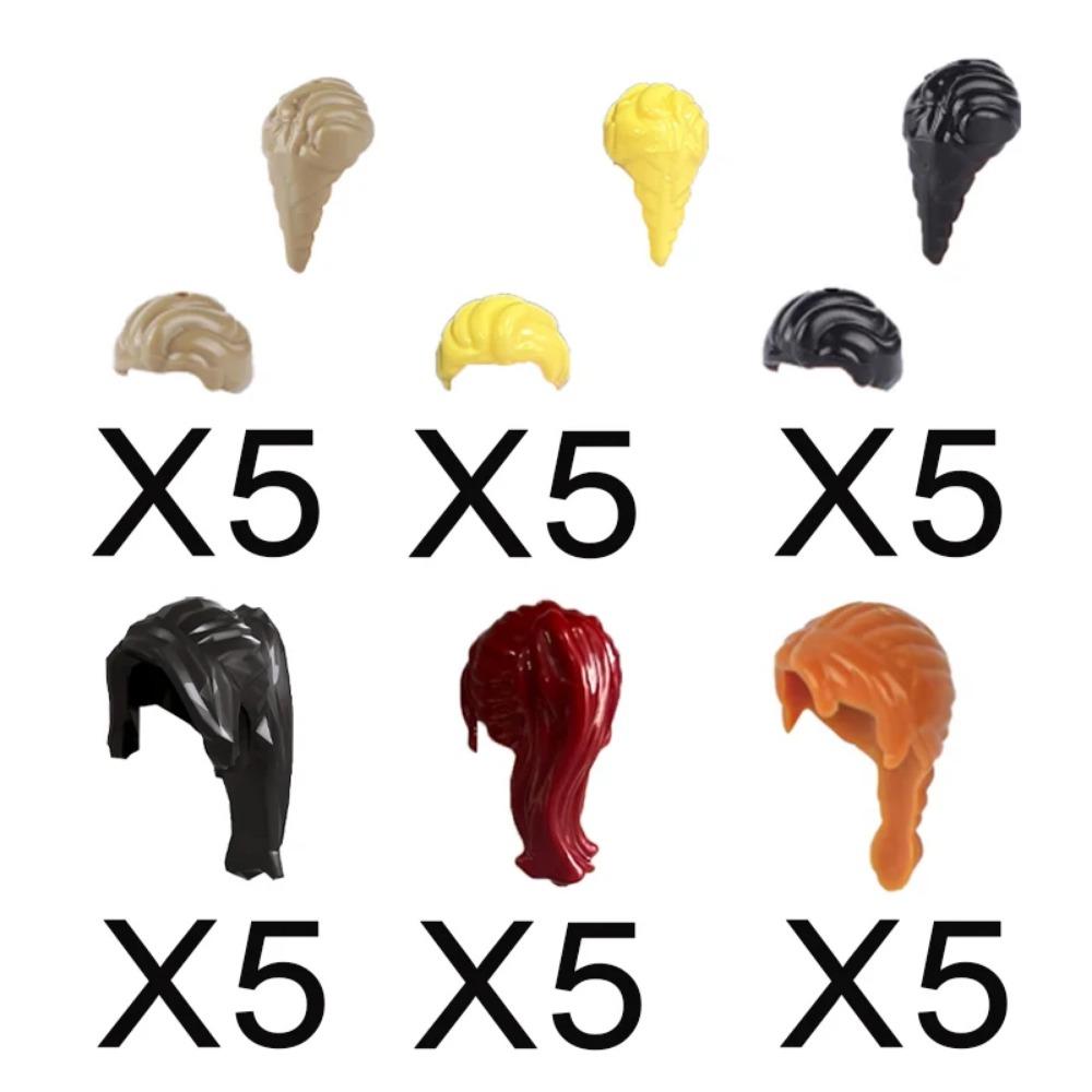 City Building Blocks Body Character Clothing Accessories Helmet Hat Colorful Hair Hairstyle Mini Brick Compatible Toy Gift X040