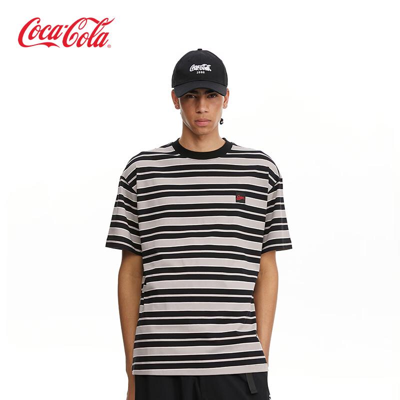 Хлопковая футболка с коротким рукавом в полоску Coca-Cola