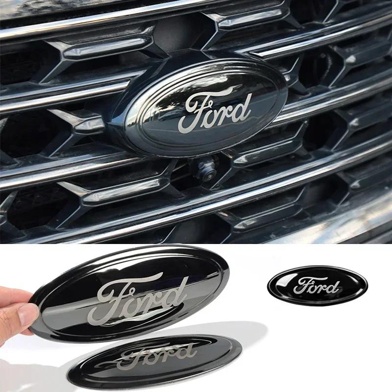 New 2026 Car Sticker 3pcs Car Front Emblem Rear Logo for Ford Focus Sedan Escape Escort Mondea Edge Taurus Exolorer Territory St