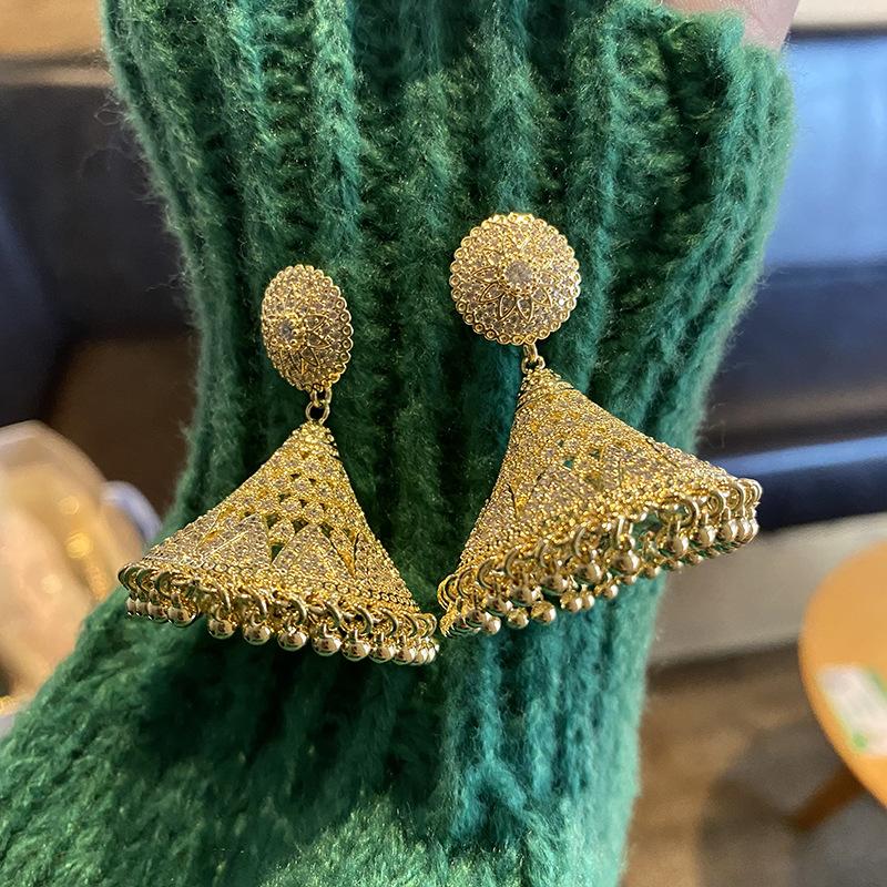 Черные висячие серьги с устойчивым пистолетом для женщин, индивидуальные ювелирные изделия в этническом стиле, серьги с колокольчиками, женские серьги-качели