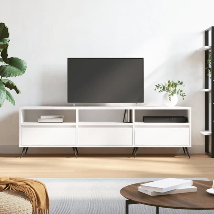 VidaXL TV Stand White 150x30x44.5 Cm Engineered Wood 831252