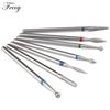 7pcs/Lot Diamond Milling Cutter for Manicure Burrs Pedicure Nail Drill Bits Accessories Nozzles for Manicure Cutters Nail Files
