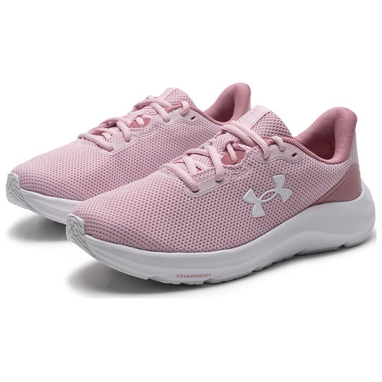 Under Armour Charged Pursuit 4 Comfortable Versatile Durable Breathable Lightweight Low-Top Casual Running Shoes Women Sneaker Pink 3028261-647