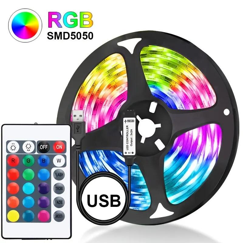 Светодиодные ленты USB Bluetooth App Control LED Lights для телевизора RGB 5050 Гибкая лента диодов Подсветка телевизора Украшение комнаты