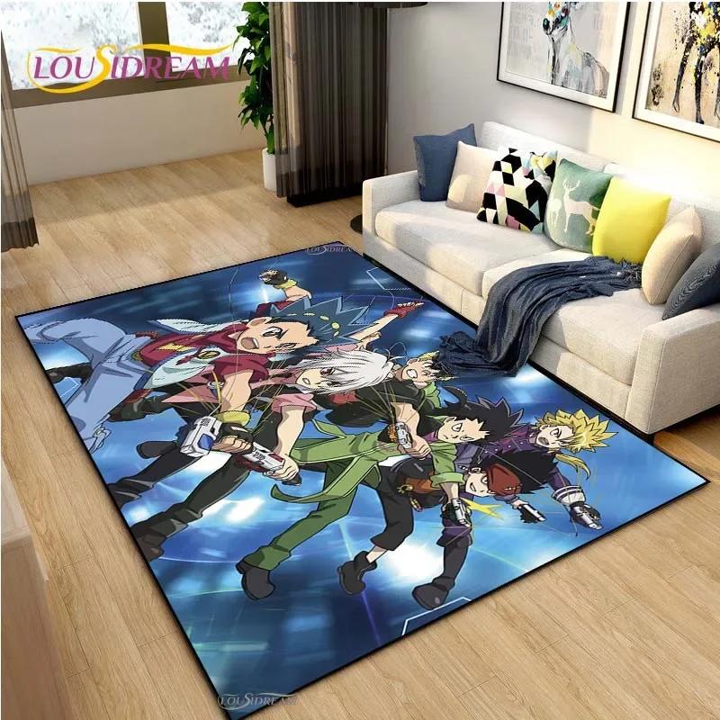 Beyblade Cartoon Anime Carpet for Living Room Bedroom Coffee Table Yoga Area Rug Kitchen Unslip Floor Mat Alfombra Birthday gift