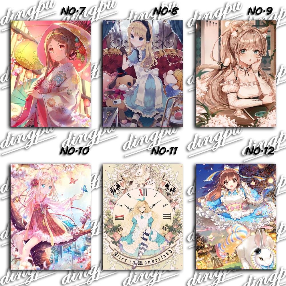 5D DIY Алмазные картины Мультфильм Вышивка Узор 3D Наборы для вышивки крестом Мозаика Картинки Наклейки на стену