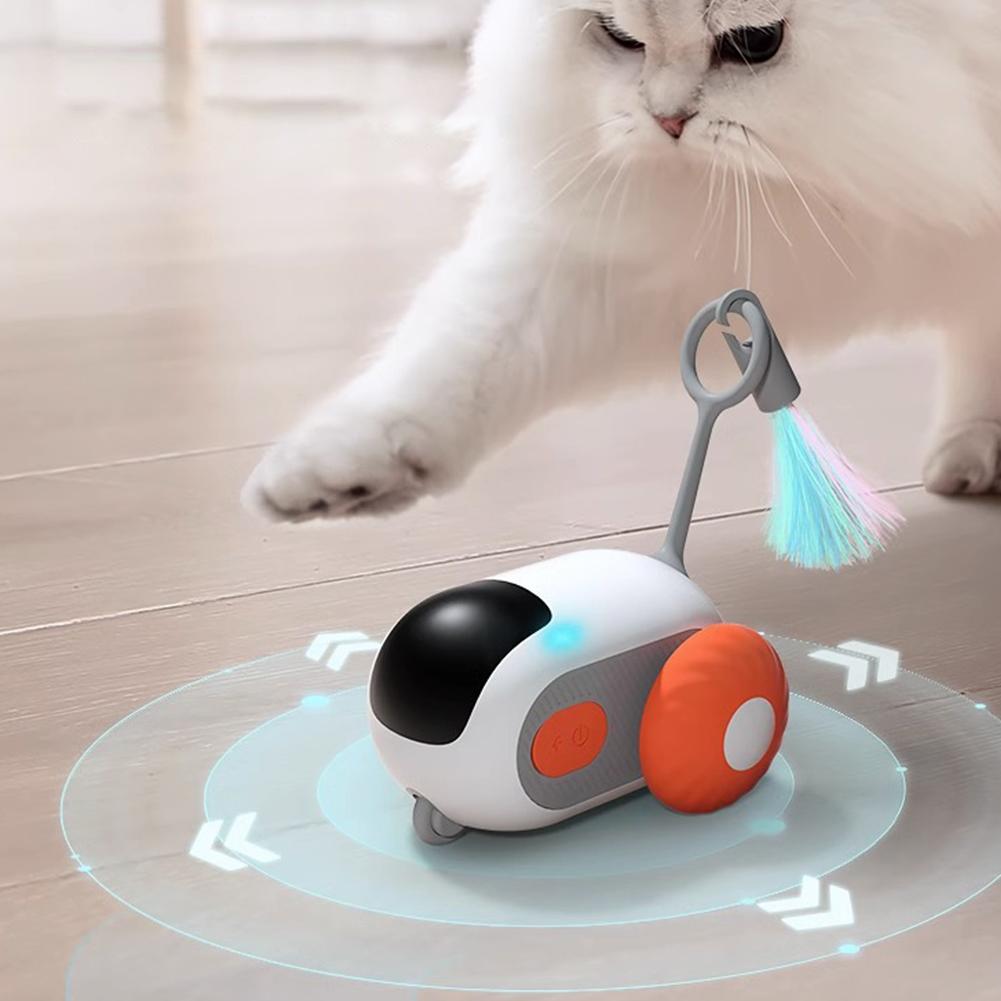 Smart Cat Toy 2 Modes Automatic Moving Remote Controlled Toy Car for Cats Dogs Interactive Playing Kitten Training Pet Supplies