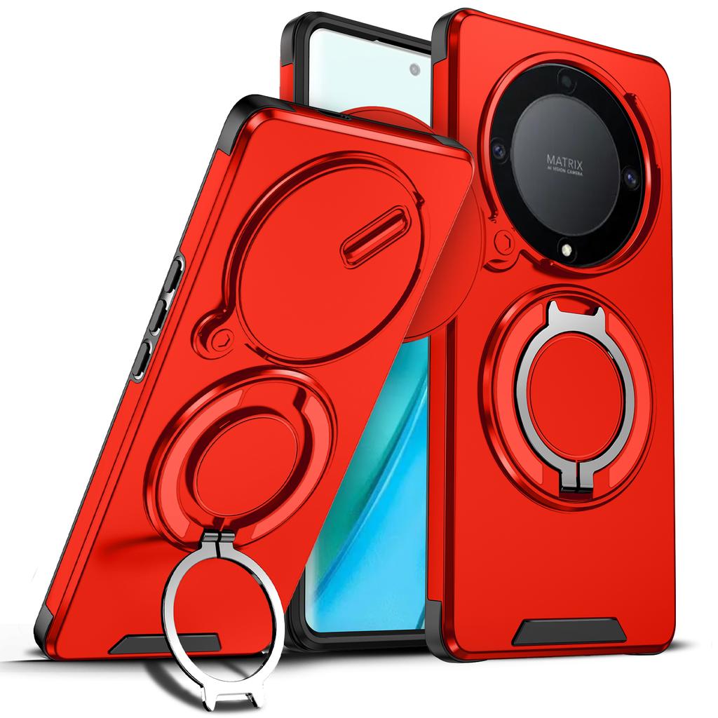 Чехол-подставка с магнитным кольцом для Honor X9A X9B X9C Smart X60 Pro Magic 5 6 7 Lite, сдвижная защита камеры, задняя крышка из ТПУ и пластика