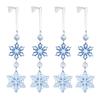 4pcs Transparent Christmas Snowflake Icicle Pendants  New Year Gift Decoration