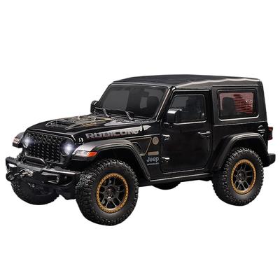Масштаб 1/18 Jeep Wrangler Rubicon Литая модель автомобиля из сплава металла Звук и свет Коллекционирование Хобби Игрушки Подарки для друзей Украшения Дети