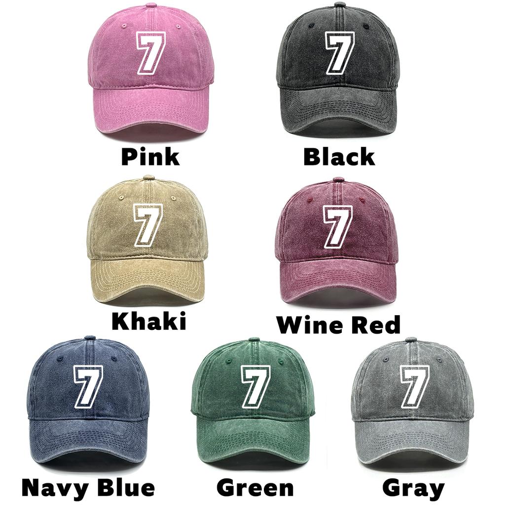Numbers 0 to 9 Print Unisex Baseball Cap Cap For Man Lightweight Non-Stretch Fabric Adjustable Baseball Caps One Size Fits All