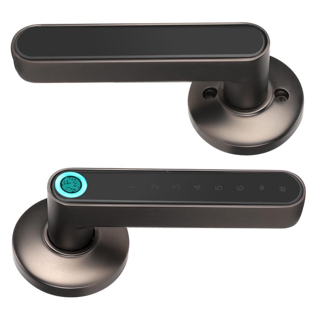 Дверной замок с отпечатком пальца, умный пароль, ручка, замок для TUYA Smart APP, домашний отель, офис, черный