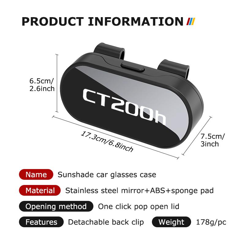 HFHT9 For Lexus Car Sun Visor Sunglasses Clip Box Glasses Case CT ES GS NX IS250 RX350 IS200 LX570 UX250h CT200h