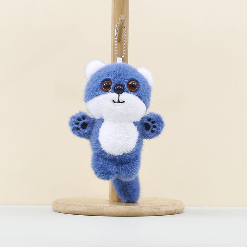 Soft Short Fur Fox Plush Keychain With Pp Cotton Filling For Kids