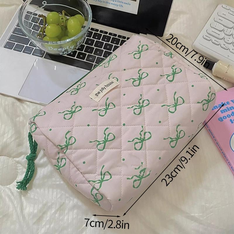 Косметички с цветочным принтом, дорожная косметичка для девочек, косметичка-органайзер, косметичка, стеганая сумка на молнии