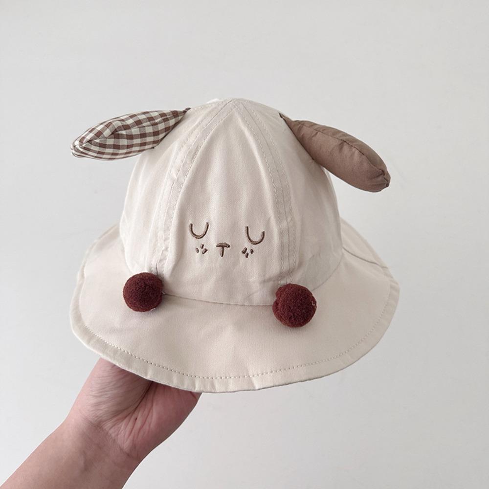 Embroidery Korean Style Cap Shading Hat Children's Bucket Hat Breathable Summer Kid Sunhat  Boy