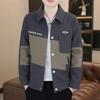 Куртка мужская модная красивая новая повседневная куртка с лацканами в тон цвета