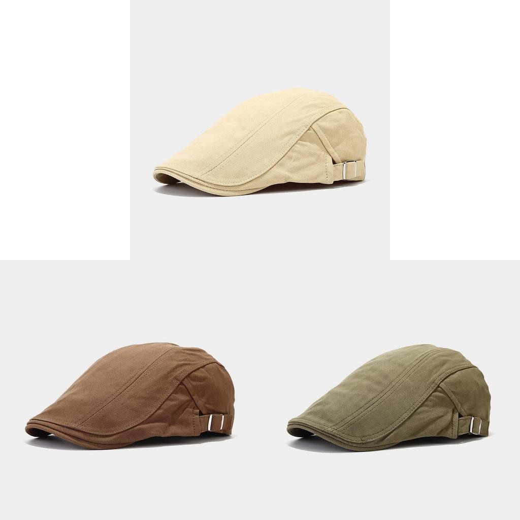 Classic British Style Cotton Newsboy Cap With Sun Protection For Men And Women