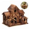 Bird Houses For Outside,Outdoor 5 Hole Bird House Room For 5 Bird Families Bluebird Finch Hanging Birdhouse For Garden
