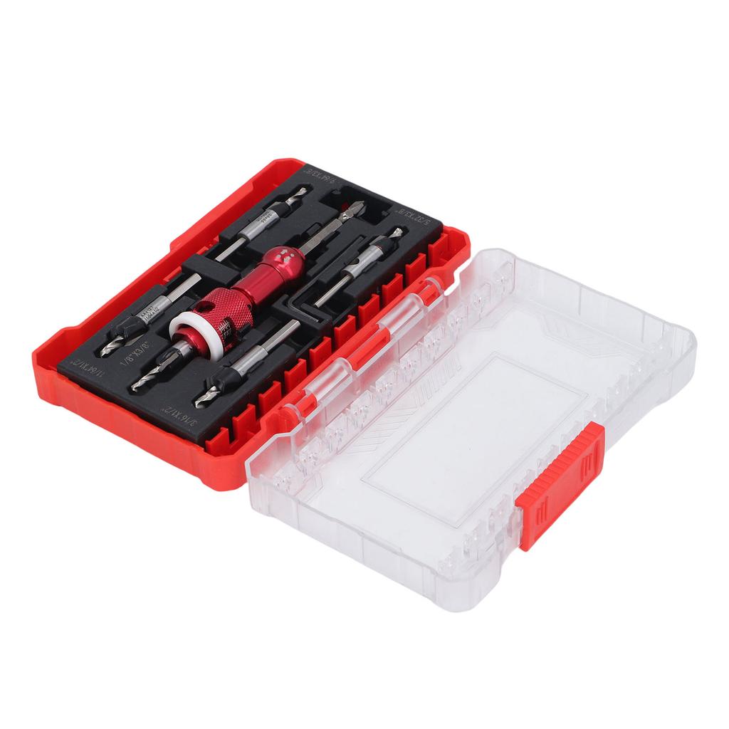 Countersink Drill Bit Set with Adjustable Depth Stop Counter Sink Drill Bits Tool Kit for