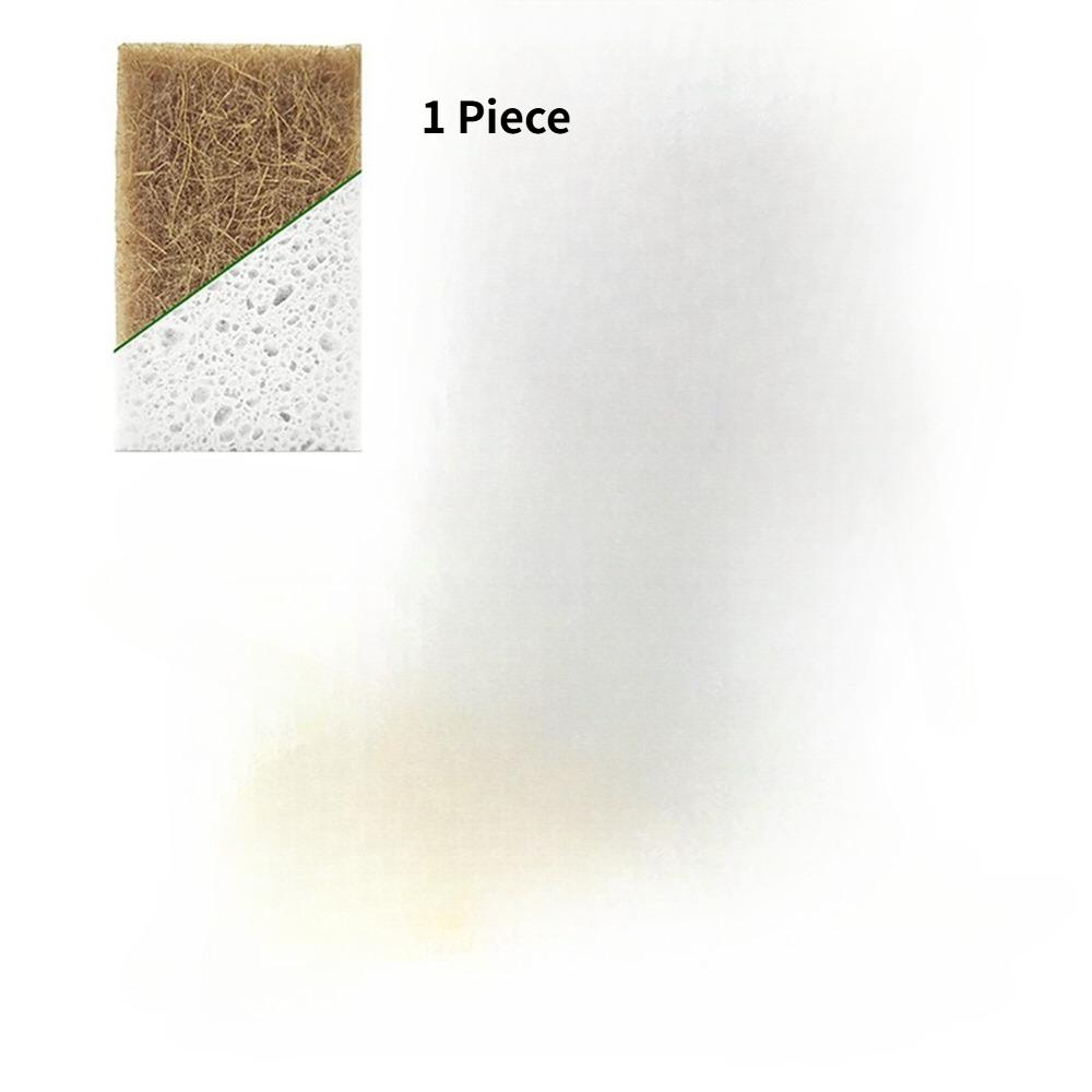 Натуральные кухонные губки - Биоразлагаемые, Компостируемые, Экологичные губки из древесной целлюлозы и кокосового волокна для мытья посуды, Быстросохнущие