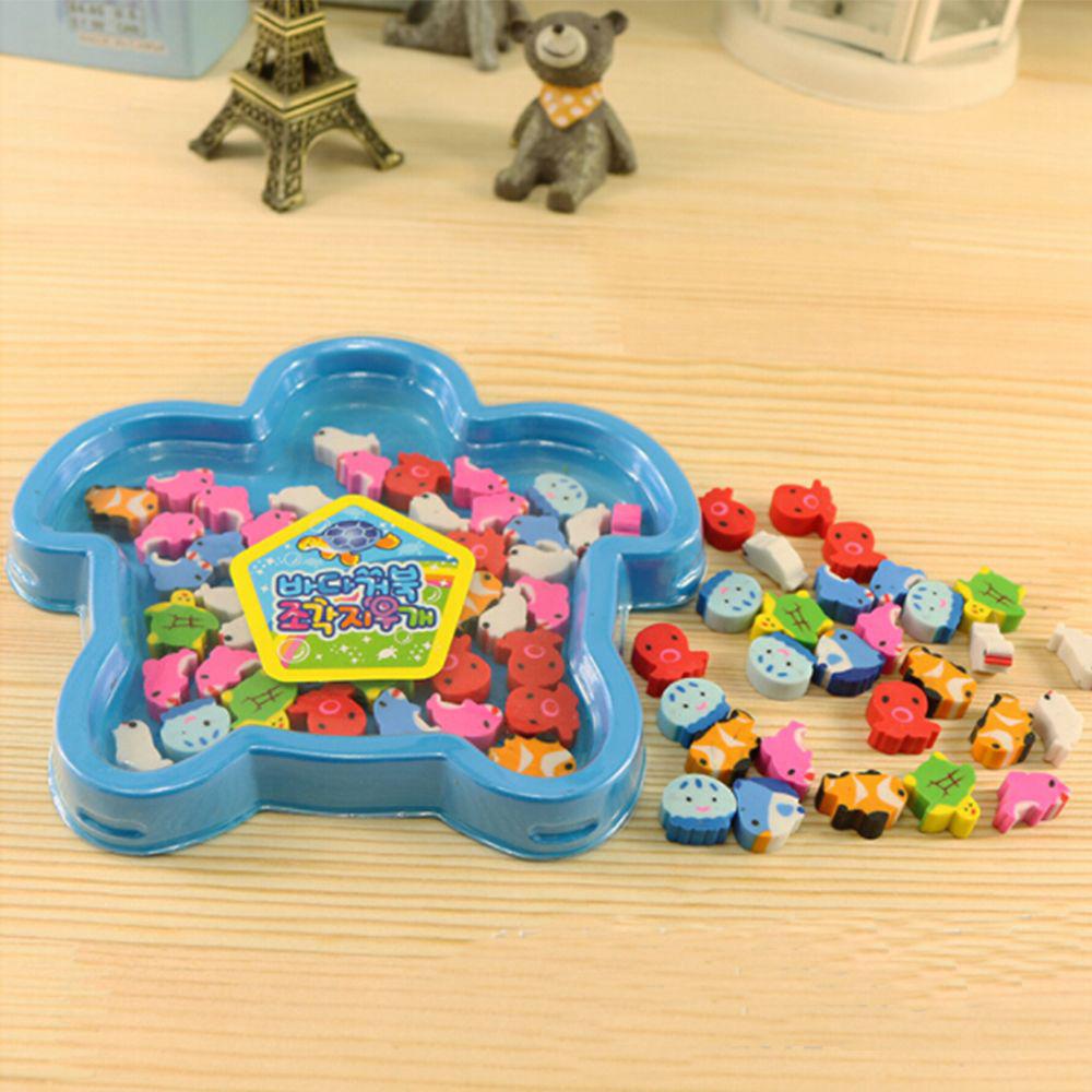 Diy Stationery Gift Student Supplies Christmas Style Rubber Animal Cartoon Shape Pencil Eraser