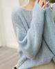 Элегантный прозрачный женский свитер, пуловер, свободный джемпер, осень-зима, мягкий теплый женский трикотажный свитер, базовые однотонные кашемировые топы
