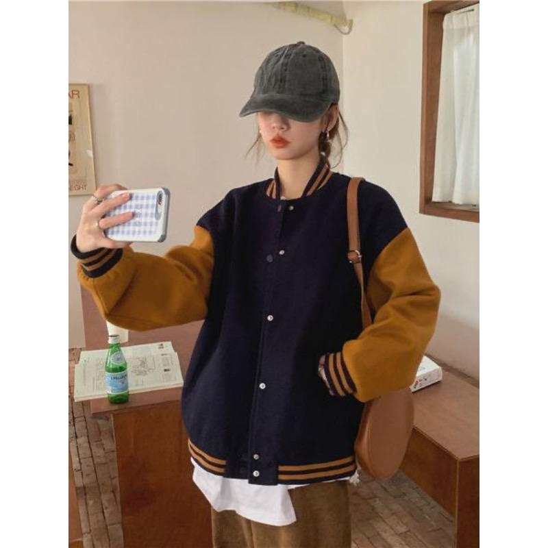 Бейсбольная куртка с флисовой толстовкой Женская куртка Кардиган Топ